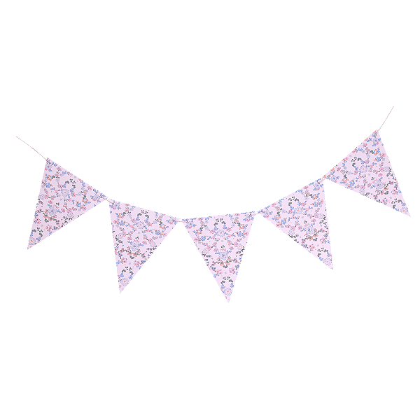 Bandeirola Decorativa de Papel Floral Liberty – 10 Unidades | Decoração de Festa Jardim e Floral