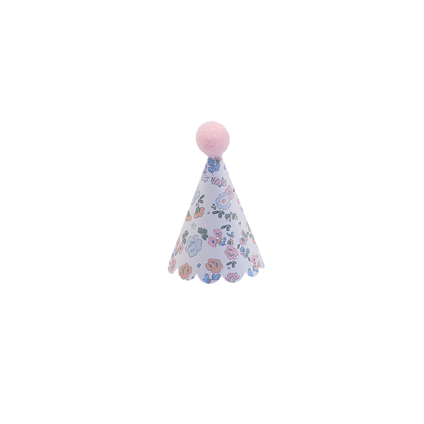 Mini Chapeuzinhos Decorativos Floral Liberty – Kit com 10 Unidades