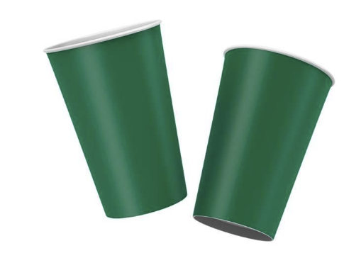 Copo Descartável de Papel Verde Escuro Colors 180ml – Festa Infantil e Adulto | 8 Unidades