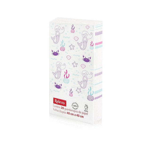 Guardanapo  de Papel Sereia - 20 unds