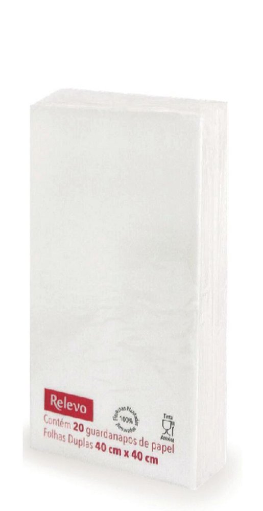 Guardanapo de Papel Branco - 20 unds