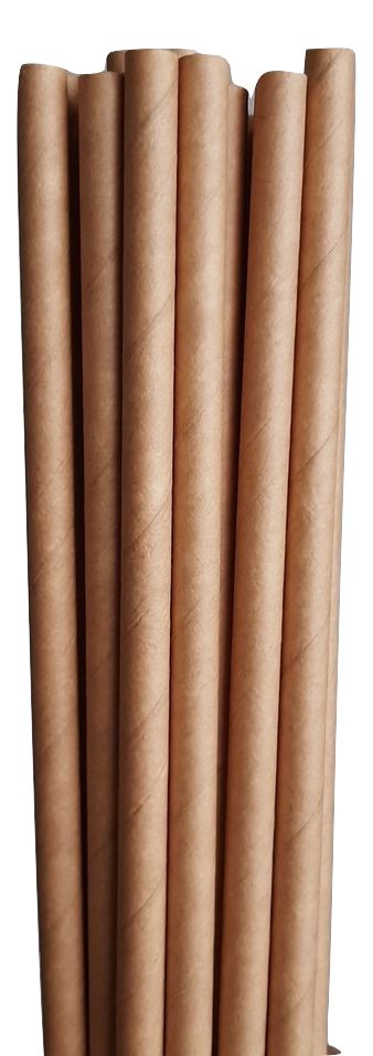 Canudo de Papel Kraft - 20 unds
