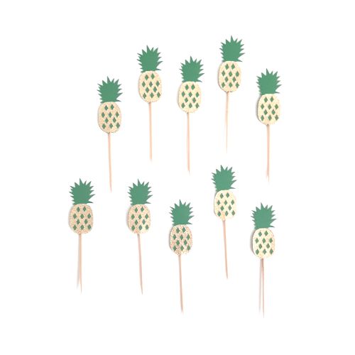 Topos para Doces - Abacaxi Dourado - 10 unds