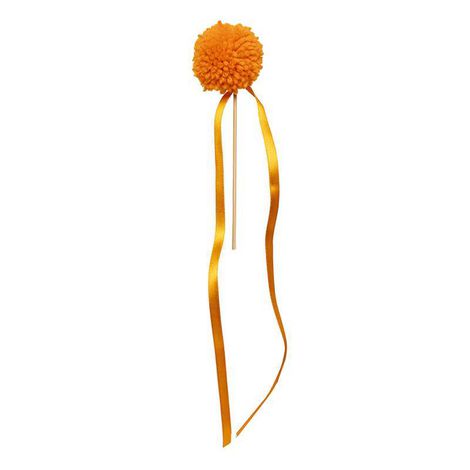 Topo para Bolo - PomPom Fitilhos Laranja - und