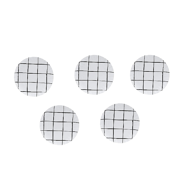 Mini Prato de Papel Grid P&B - 5 Unds