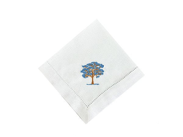 Guardanapo Bordado Ipê Azul