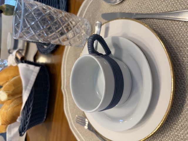 Xícara de Chá de Porcelana Vime Jeans