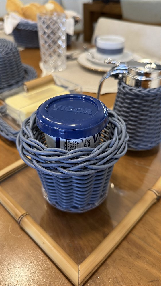 Porta Requeijão Vime Jeans