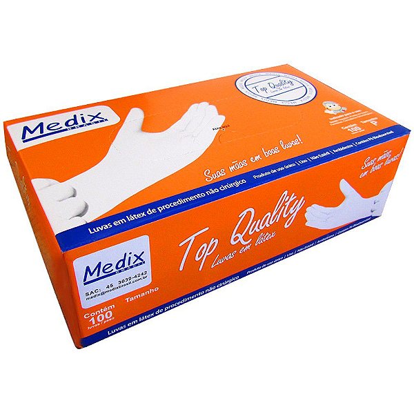 Luva Proced. Top Quality Tam M 100Und