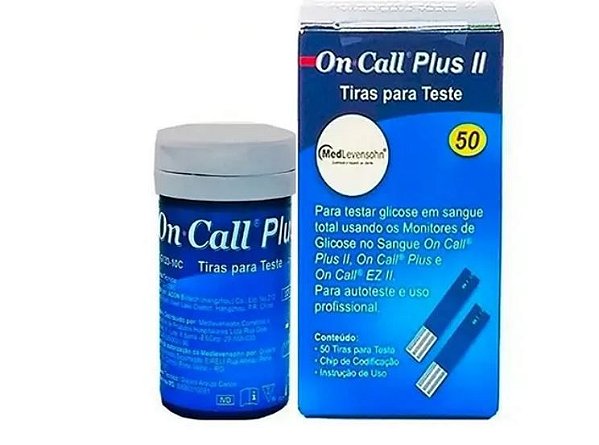 Tiras Teste On Call Plus com 50 Un