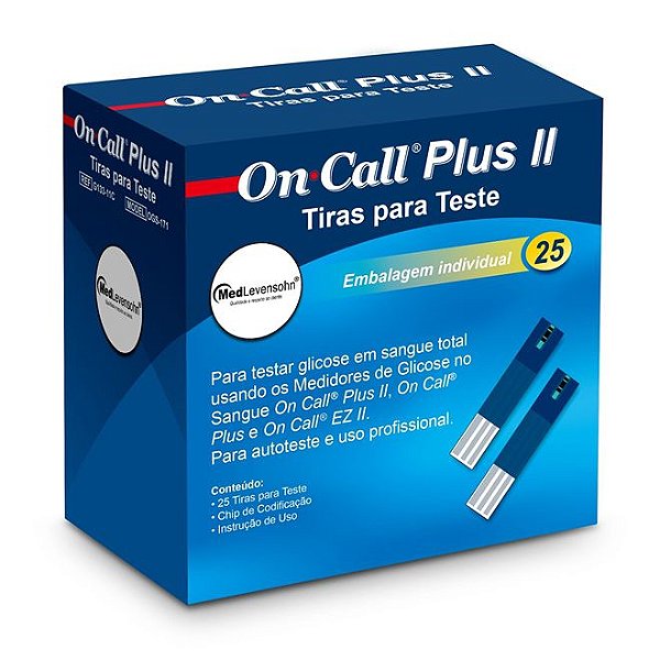 Tiras Reagentes On Call Plus com 25Und