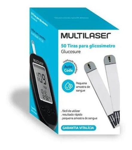 Tiras Glicosimetro Glucosure com 50