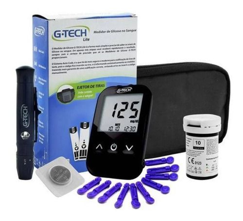 Kit Glicosimetro G-Tech Lite com 10Tiras