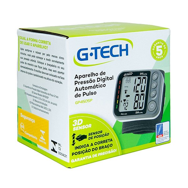 Aparelho De Pressão Digital Automático De Pulso GP400