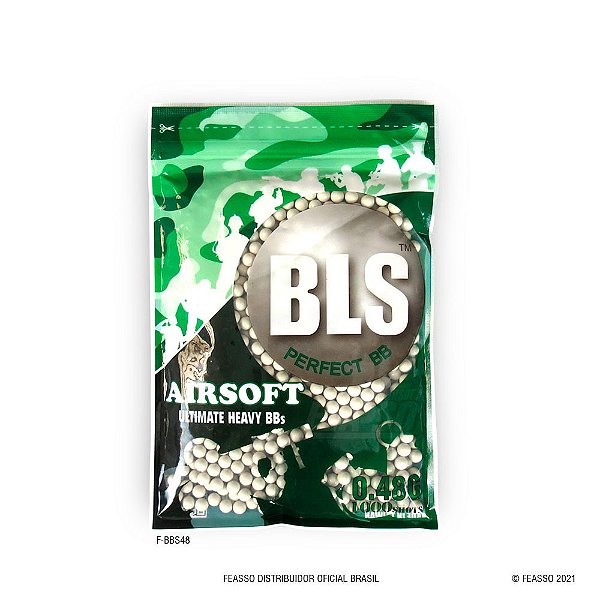 BBs Munição para Airsoft BLS Perfect 0.48 Sniper Series 6mm c/1000 und(500g)