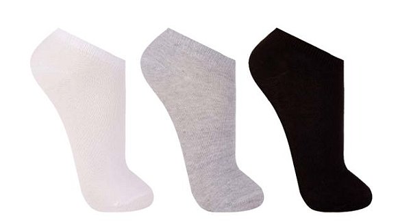 Meia Trifil T6001K Cano Curto Com 3 Unidades