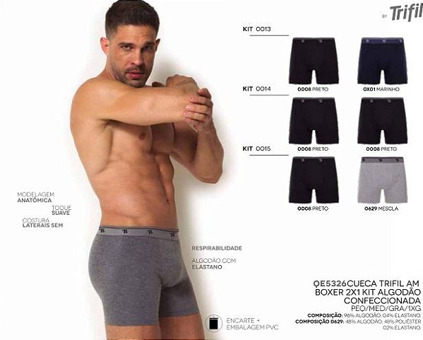 Kit Cueca Trifil Boxer QE5326