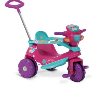 Triciclo Velobaby Rosa 207 Bandeirante