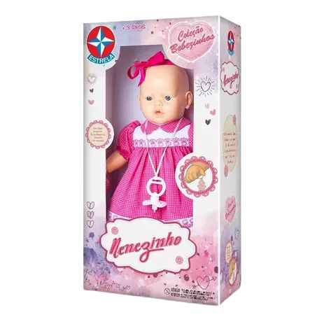 Boneca Nenezinho Vestido Rosa 055 Estrela