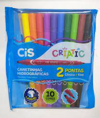 Canetas Hidrocor Cis Duas Pontas c/10
