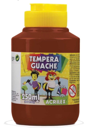 TINTA GUACHE 250ML 531 MARROM ACRILEX