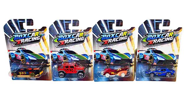 CARRINHO METAL BOXCAR RACING 7,5CM - IMCOL