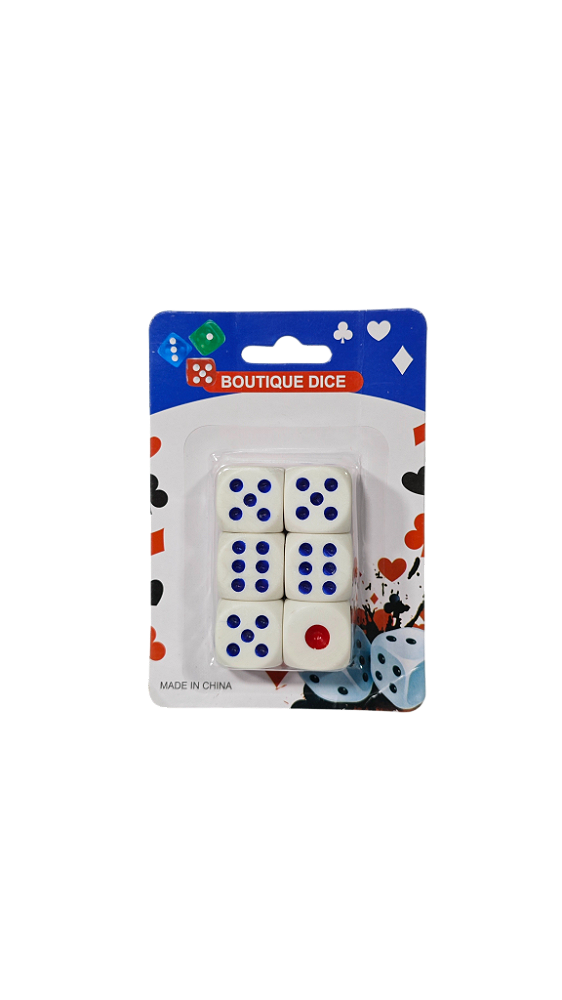 CONJUNTO DE DADOS PLÁSTICOS 2CM COM 6 - IMCOL