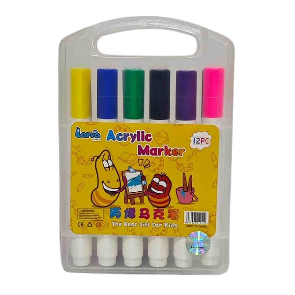 MARCADOR ARTISTICO ESTOJO C/12 ACRILIC MARKER - IMCOL