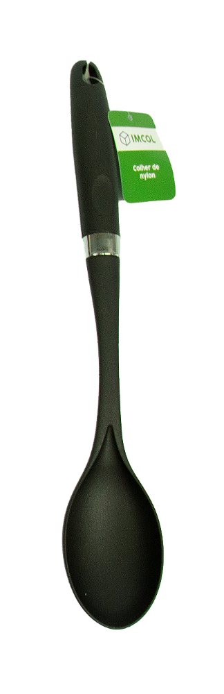 COLHER ARROZ NYLON PRETA 35CM - IMCOL