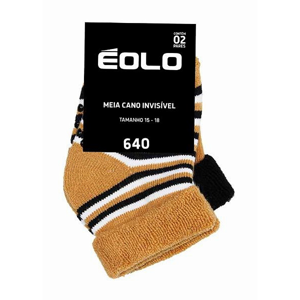 MEIA ÉOLO BEBÊ UNISEX CANO LONGO 15-18 C/2 SORTIDA 80% ALGODÃO