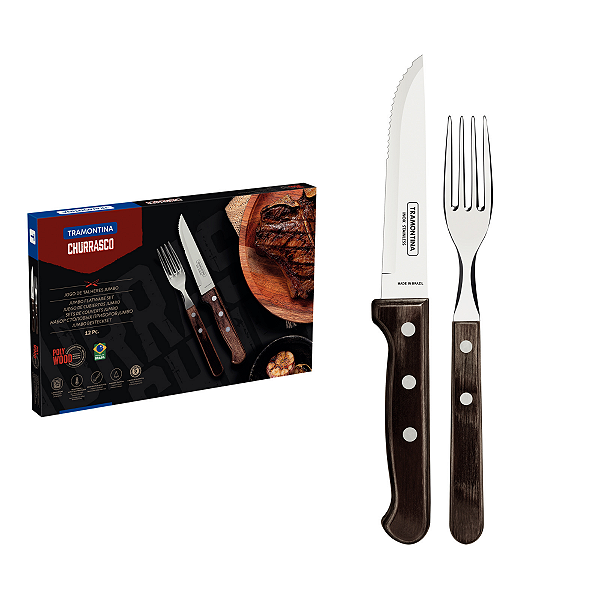 JOGO CHURRASCO POLYWOOD JUMBO 12P TRAMONTINA