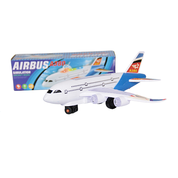 AVIÃO COMERCIAL AIRBUS A380 LUZ E SOM IMCOL TOYS 258298