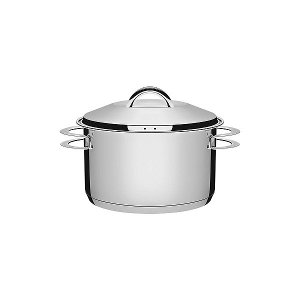 Caçarola solar funda em ao inox fundo triplo com tampa e alça Tramontina