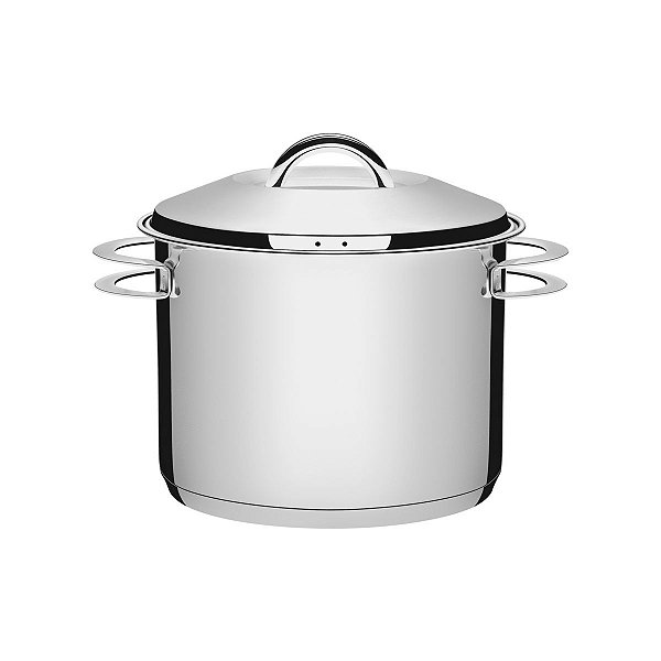 Caldeirão solar em aço inox fundo triplo com tampa E ALÇAS A 28CM 15,7L 62508/280 Tramontina