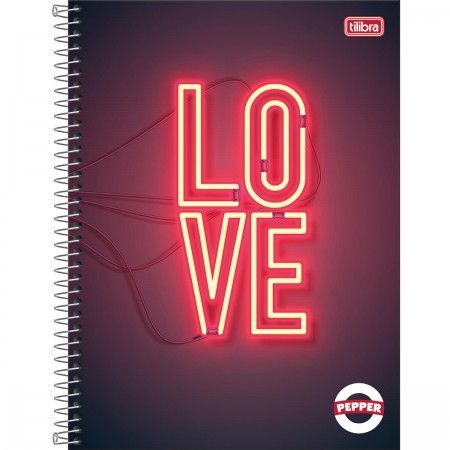 Caderno espiral e capa dura universitario 10 matérias pepper 160F Tilibra