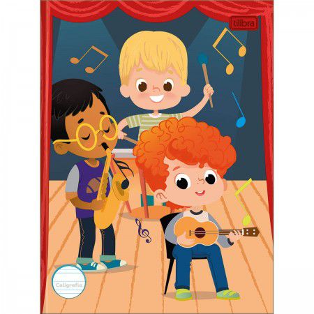 Caderno de caligrafia brochura capa dura sapeca 1/1 40F Tilibra