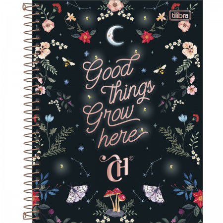 Caderno espiral capa dura 1/1 capricho 80F Tilibra