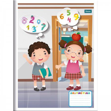 Caderno brochura capa flexível 1/4 40F aritmética pedagógica Foroni