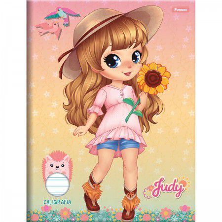 Caderno brochura pedagógico caligrafia judy 1/4 40F Foroni