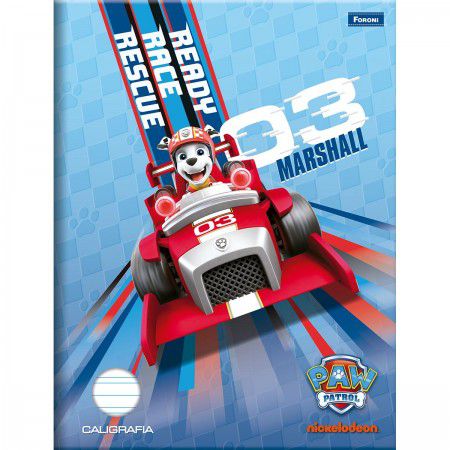 Caderno capa dura 1/1 caligrafia patrulha canina 40F Foroni