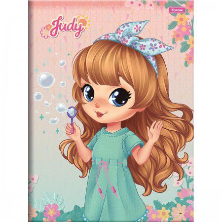 Caderno capa dura 1/1 brochura judy 48F Foroni