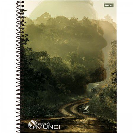Caderno capa dura espiral 1/1 80F preserva mundi Foroni