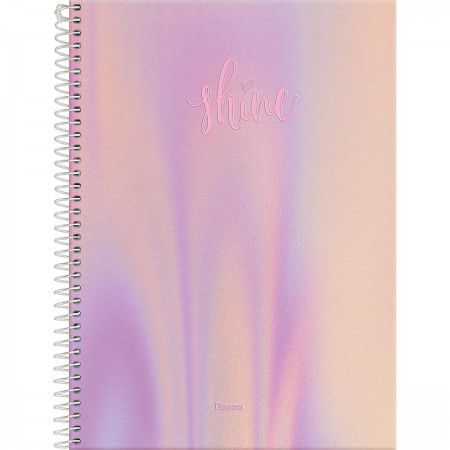 Caderno capa dura espiral 1/1 80F Shine Foroni