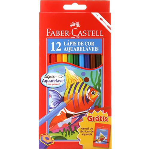 Lápis de cor aquarela C/12 Faber