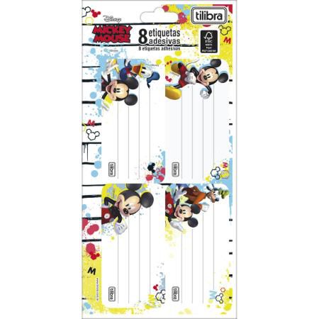 Etiqueta para caderno mickey c/8 Tilibra