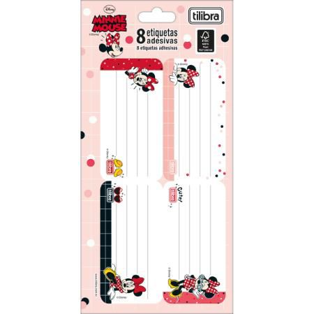 Etiqueta para caderno Minnie C/8 Tilibra