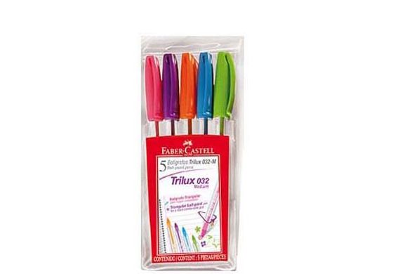 Caneta Faber C/5 Trilux