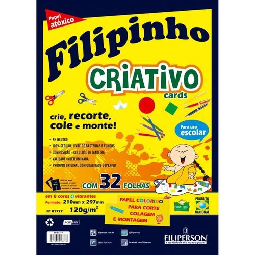 Papel A4 Filipinho criativo 120G 32F 210X297