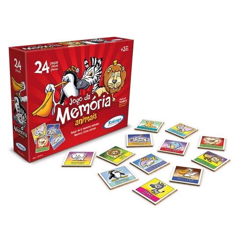 Jogo da memória animais 24p Xalingo