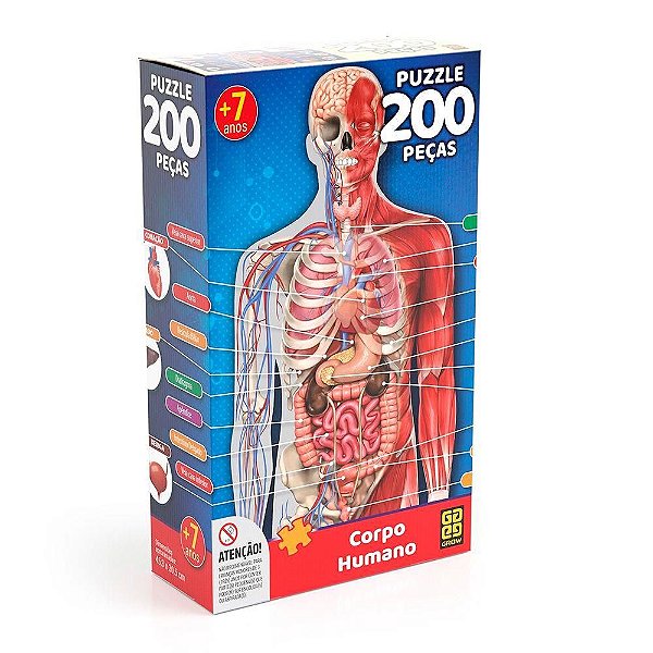 Jogo puzzle corpo humano 200P Grow